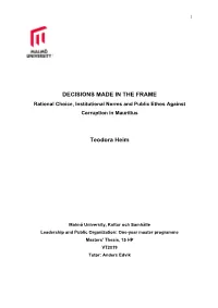 DECISIONS MADE in the FRAME Teodora Heim