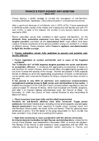 France's Action Against Anti6semitism