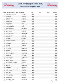 Full Stage 1 Results