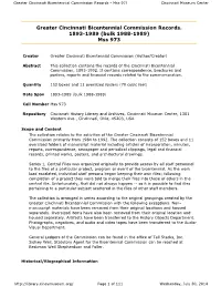 Greater Cincinnati Bicentennial Commission Records (Mss 973)