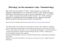 Metrology Descriptions