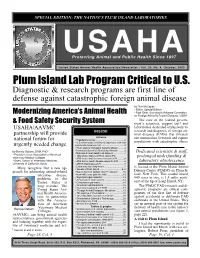 PLUM ISLAND LABORATORIES USAHA Protecting Animal and Public Health Since 1897