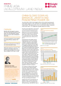 Prime Asia Development Land Index