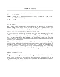 Problem Set #6 Motivation Problem Statement