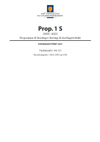 Prop. 1 S (2020–2021) Proposisjon Til Stortinget (Forslag Til Stortingsvedtak)