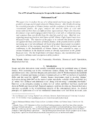 Use of W´Ad and Tawarruq for Swaps in the Framework of Islamic Finance