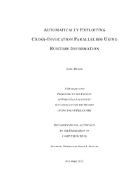 Automatically Exploiting Cross-Invocation Parallelism Using