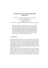 Development Issues for Speech-Enabled Mobile Applications