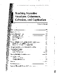 Teaching Narrative Structure: Coherence, Cohesion, and Captivation