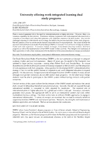 University Offering Work-Integrated Learning Dual Study Programs