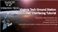 Virginia Tech Ground Station TNC Interfacing Tutorial