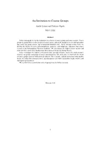 An Invitation to Coarse Groups