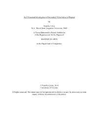 An Ultrasound Investigation of Secondary Velarization in Russian