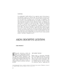 Asking Descriptive Questions