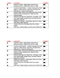 CODE LOCALITY POINTS Janak Puri C Block , Raghu Nagar, Gujrati Colony, Syndicate Enclave, Vashisht Park, Sita Puri , Dabri J