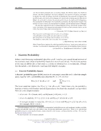 Discrete Probability [Sp’17]