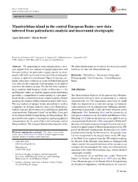 Maastrichtian Island in the Central European Basin—New Data Inferred from Palynofacies Analysis and Inoceramid Stratigraphy