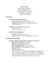 Makau Mutua CV