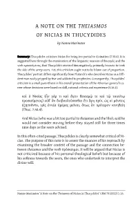 Marinatos a Note on the Theiasmos