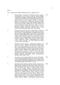 MS 65 A755 Papers of the Council of Christians and Jews: Additional