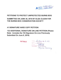 Nneef~)\I^ Petition to Protect Unprotecte.D Bums Bog