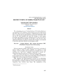 Restructuring of Serbian Railways Jsc1