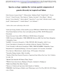 Species Ecology Explains the Various Spatial Components of Genetic Diversity in Tropical Reef Fishes