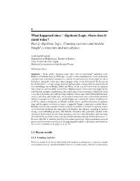 Algebraic Logic, Where Does It Stand Today? Part 2: Algebraic Logic; Counting Varieties and Models, Vaught’S Conjecture and New Physics