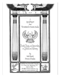 Death, Dying, and Immortality in Qabala and Alchemy.Pdf