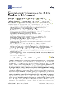 Transcriptomics in Toxicogenomics, Part III: Data Modelling for Risk Assessment