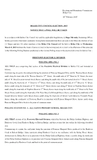 2015 Municipality Description of Polling Areas