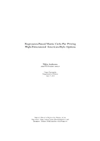 Regression-Based Monte Carlo for Pricing High-Dimensional American-Style Options