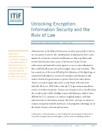 Unlocking Encryption: Information Security and the Rule of Law