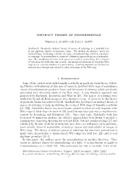 ABSTRACT THEORY of SEMIORDERINGS 1. Introduction