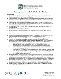 Discharge Instructions for Patella Fracture Fixation