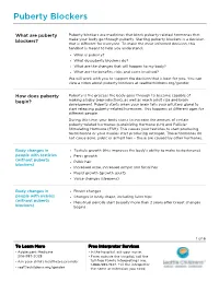 PE2572 Puberty Blockers