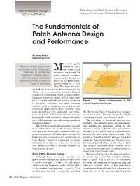 The Fundamentals of Patch Antenna Design and Performance