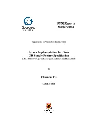 A Java Implementation for Open GIS Simple Feature Specification (URL