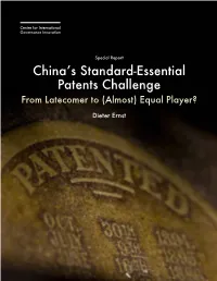 China's Standard-Essential Patents Challenge