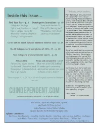 Inside This Issue... Like a Place Where News Was Con- Stantly Breaking