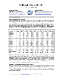 SITUATION REPORT 13 – 19 August 2007