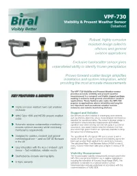 VPF-730 Visibility & Present Weather Sensor Datasheet Visibly Better