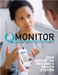 2009 Report on Ontariols Health System