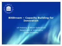 Bitstream – Capacity Building for Innovation