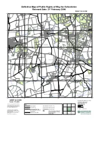 Definitive Map of Public Rights of Way for Oxfordshire Relevant Date: 21St February 2006 Colour SHEET SU 49 NW