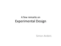 Experimental Design