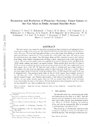 Formation and Evolution of Planetary Systems: Upper Limits to the Gas Mass in Disks Around Sun-Like Stars