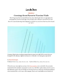 From Pyrex to Vaccine Vials