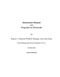 Instruction Manual and Frog Survey Protocols