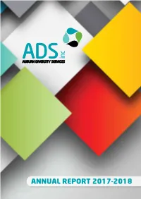 ANNUAL REPORT 2017-2018 This Report Is Also Available on the Adsi Website: TABLE of CONTENTS